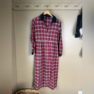 Vintage plaid and corduroy dress